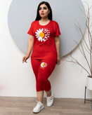 ست تیشرت و شلوارک زنانه سایز 38 تا 46