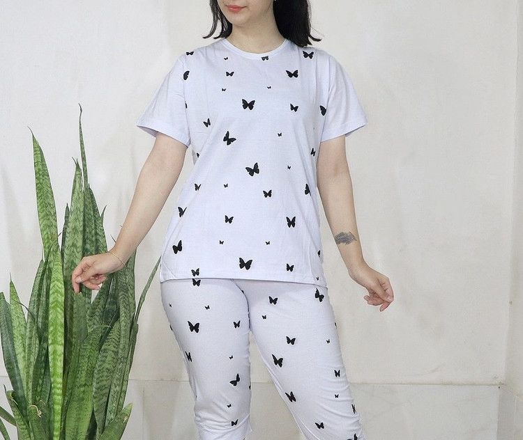 تیشرت و شلوار زنانه نخی صددرصد