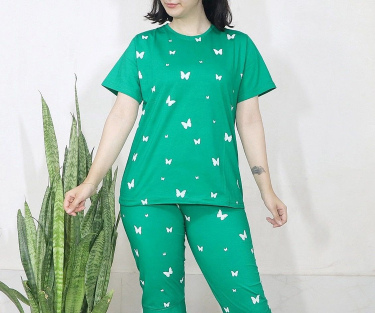 تیشرت نخی و شلوار زنانه