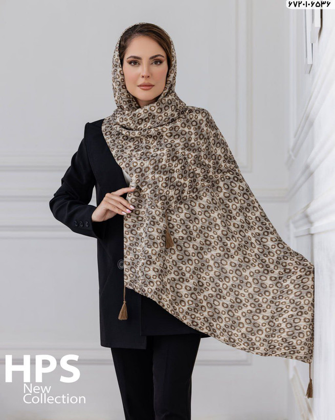 شال زنانه عمده 10 عددی برند HPS نخی مجلسی