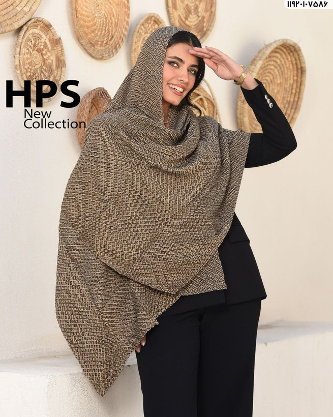 شال زنانه عمده 10 عددی برند HPS نخی مجلسی