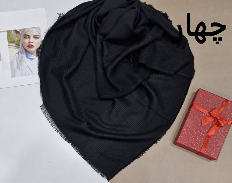 روسری مشکی نخی ساده