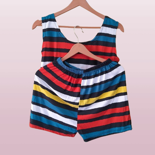 ست تاپ شورتک زنانه دخترانه