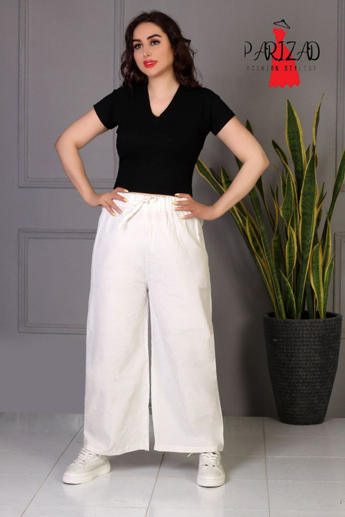 شلوار سفید زنانه
