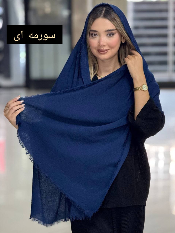 شال برشکا ریزپلیسه قواره دار تک رنگ مارتاشاپ