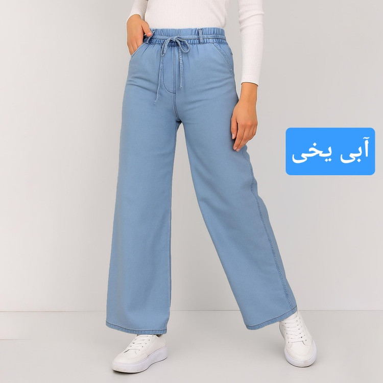 شلوار زنانه آبی یخی طرح جین مارتاشاپ