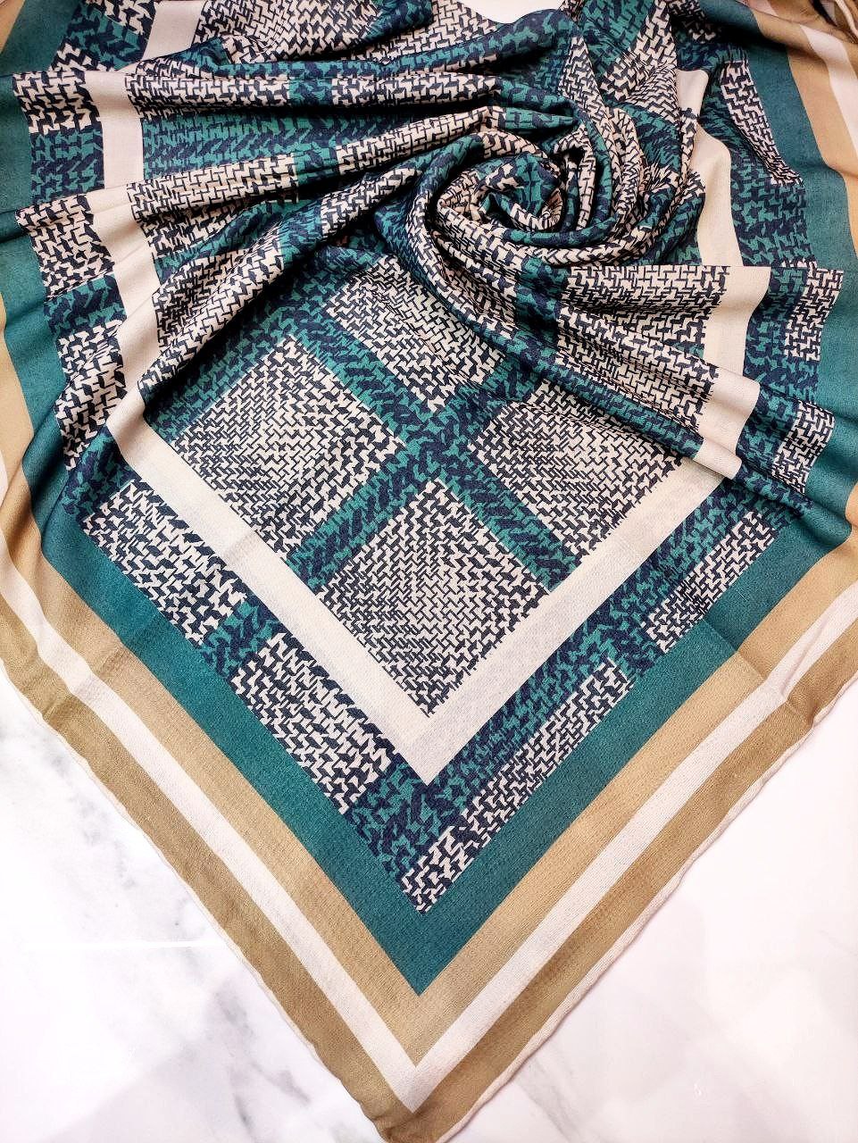 روسری مجلسی سوپرنخ دست دوز