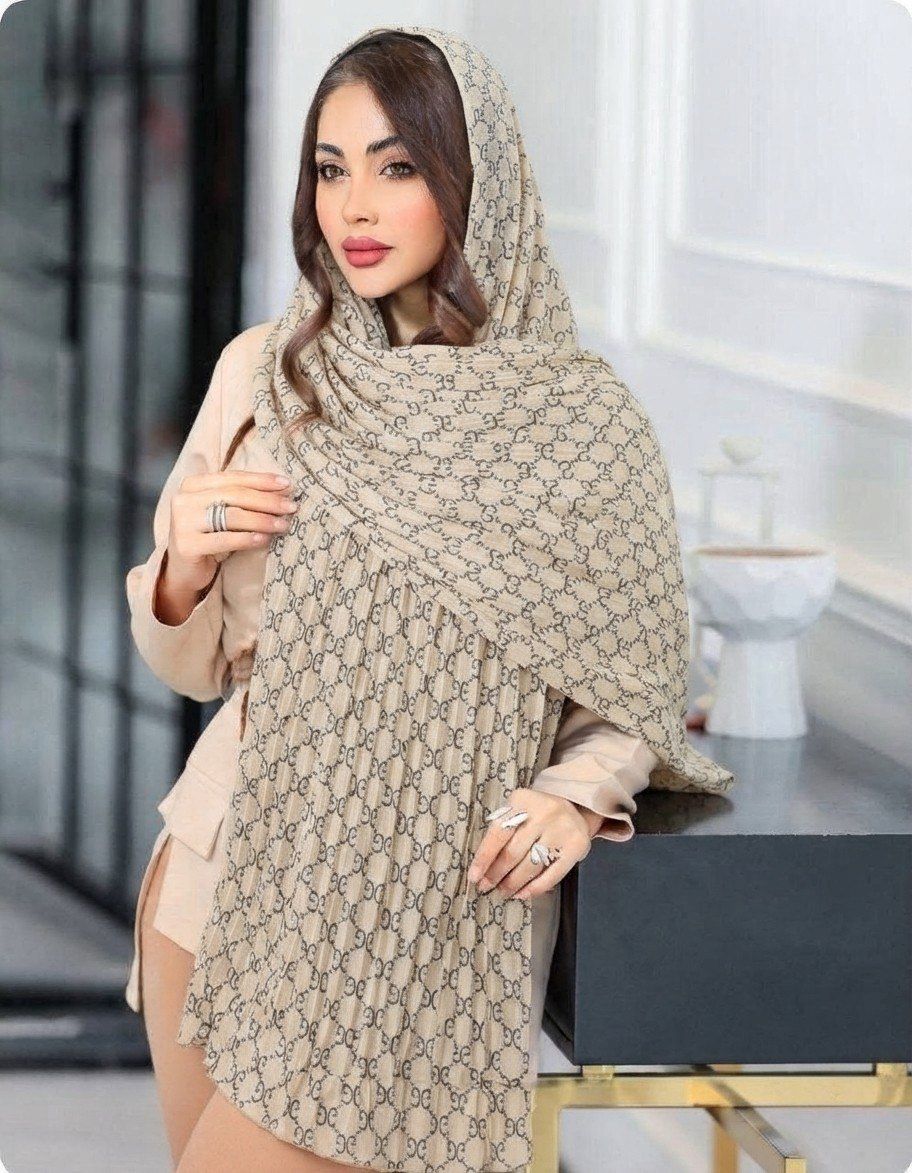 شال حریر بهاره پلیسه مجلسی