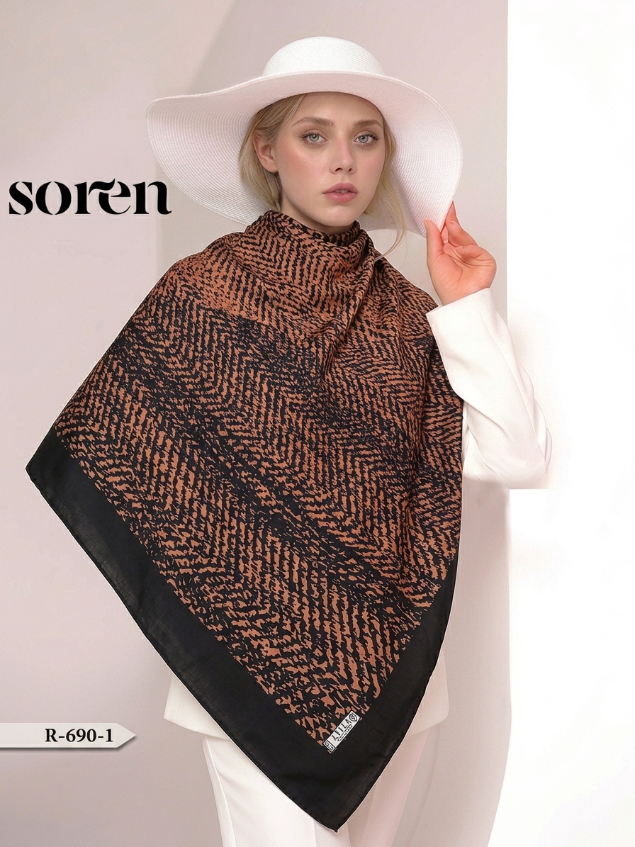روسری سوپرنخ دست دوز قواره 140 مارتاشاپ