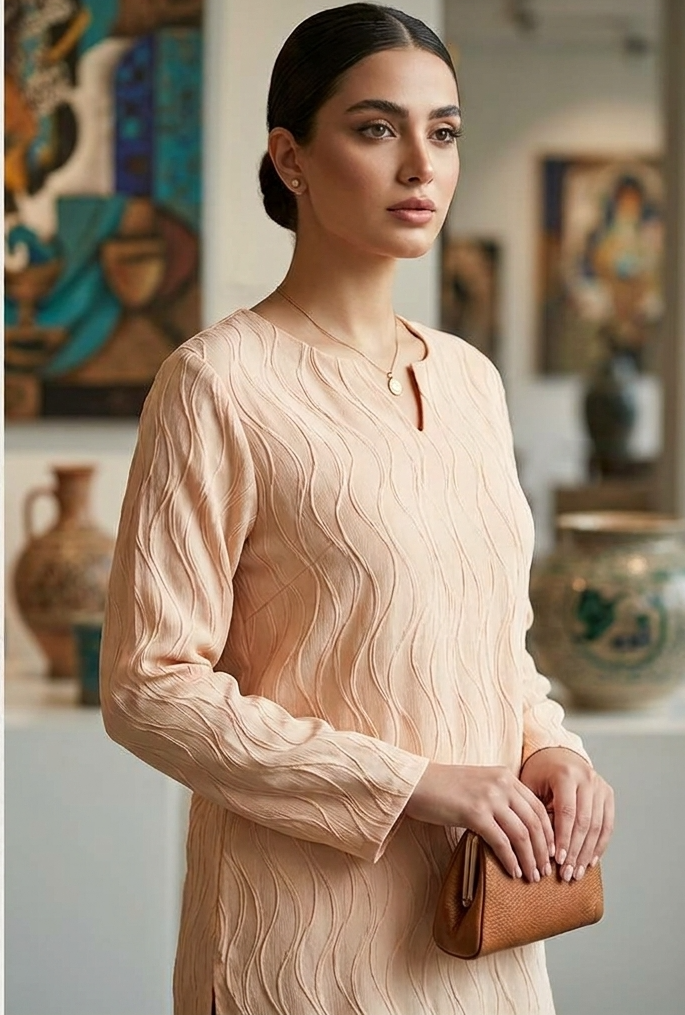 تونیک زنانه نخی بافتی